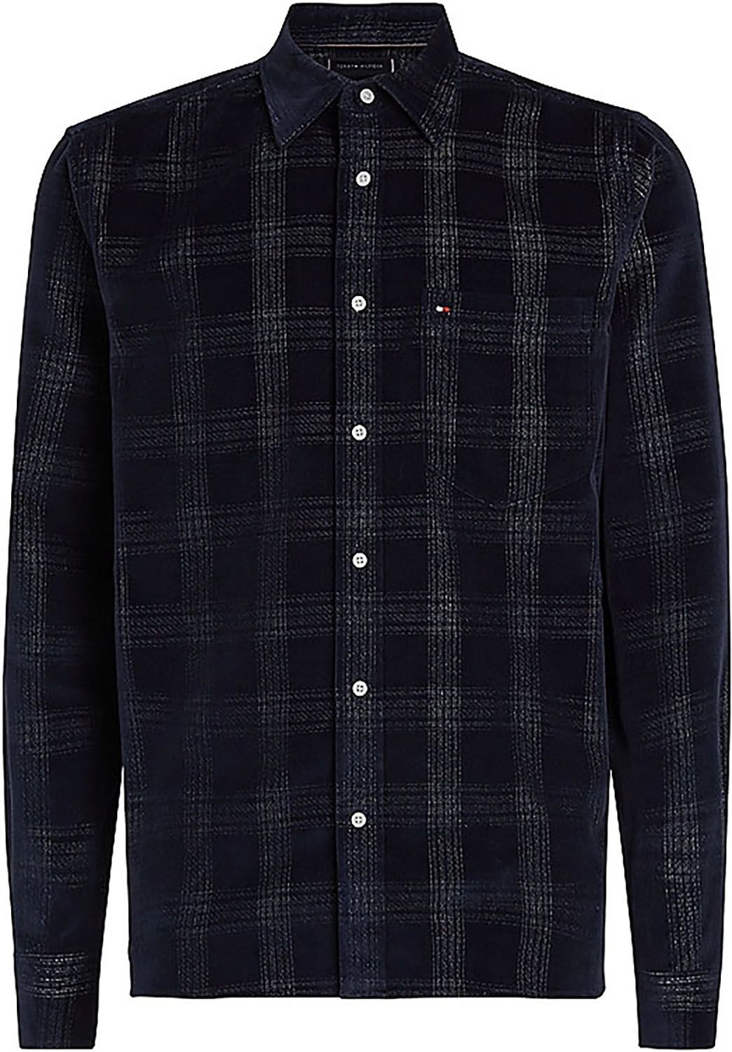 Corduroy check rf shirt Blauw