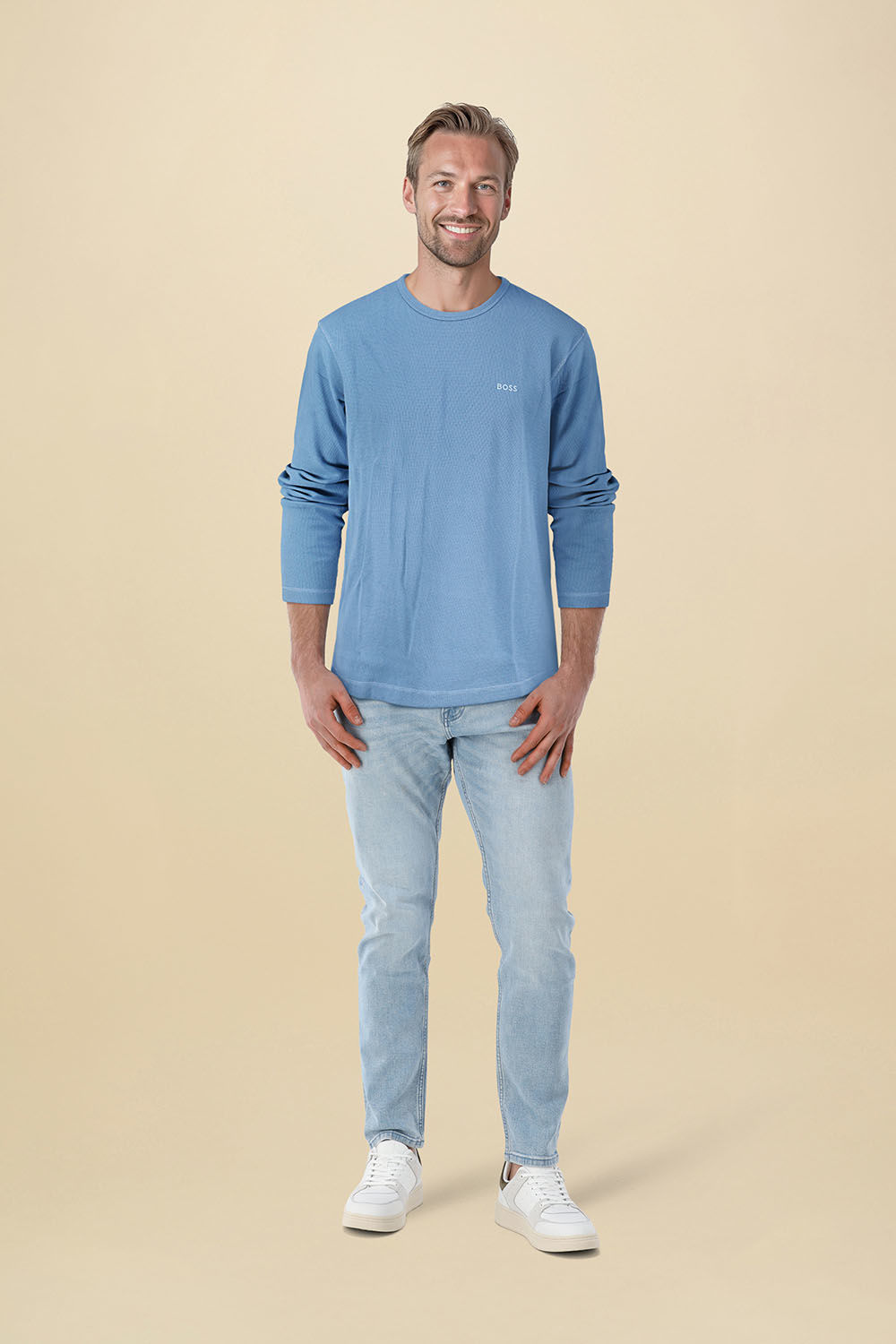 Boss Orange Sweater Tempesto Blauw