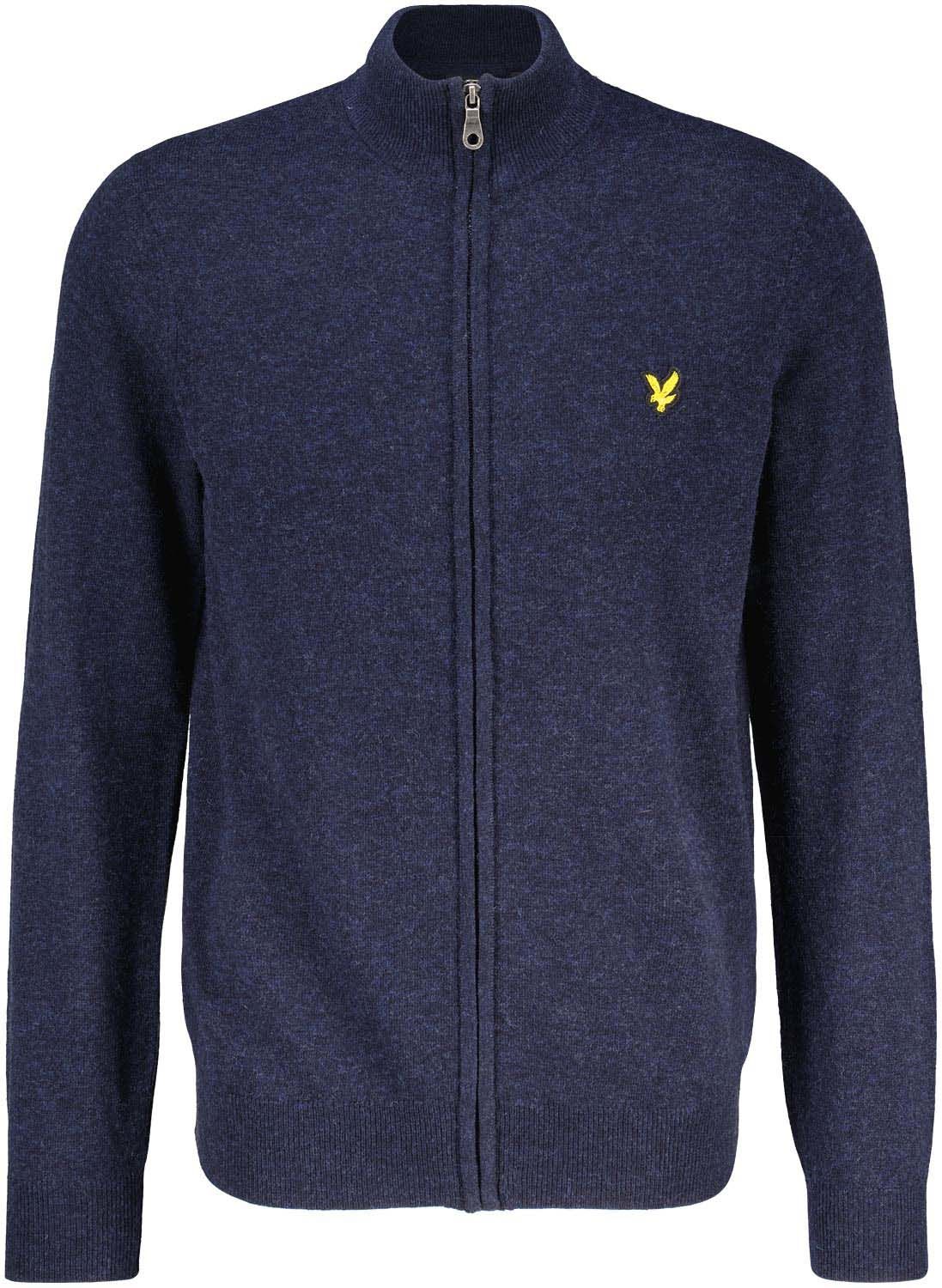 Lyle & Scott lamswool zip trough Blauw