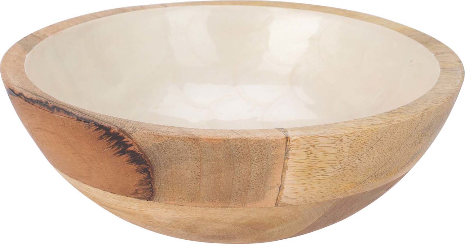Bomont Collection SCHAAL MANGOHOUT 200X200X65MM NATUREL Wit