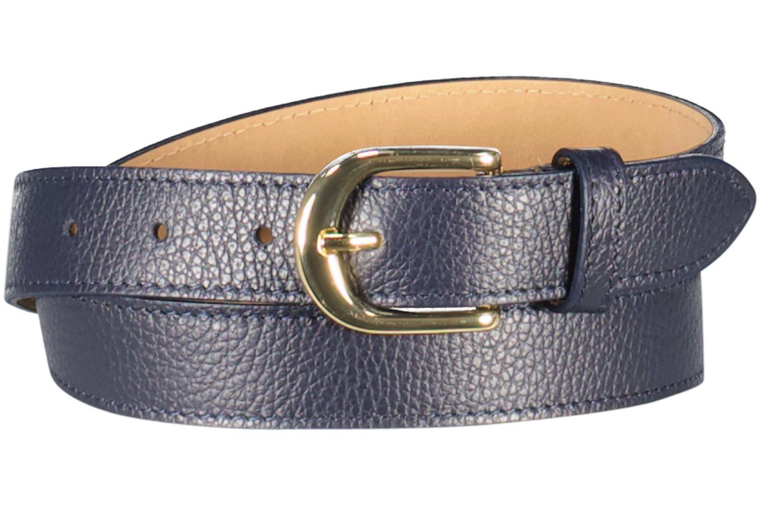 Suus - Basic riem 3 cm - Classic Grain ZWNY Blauw