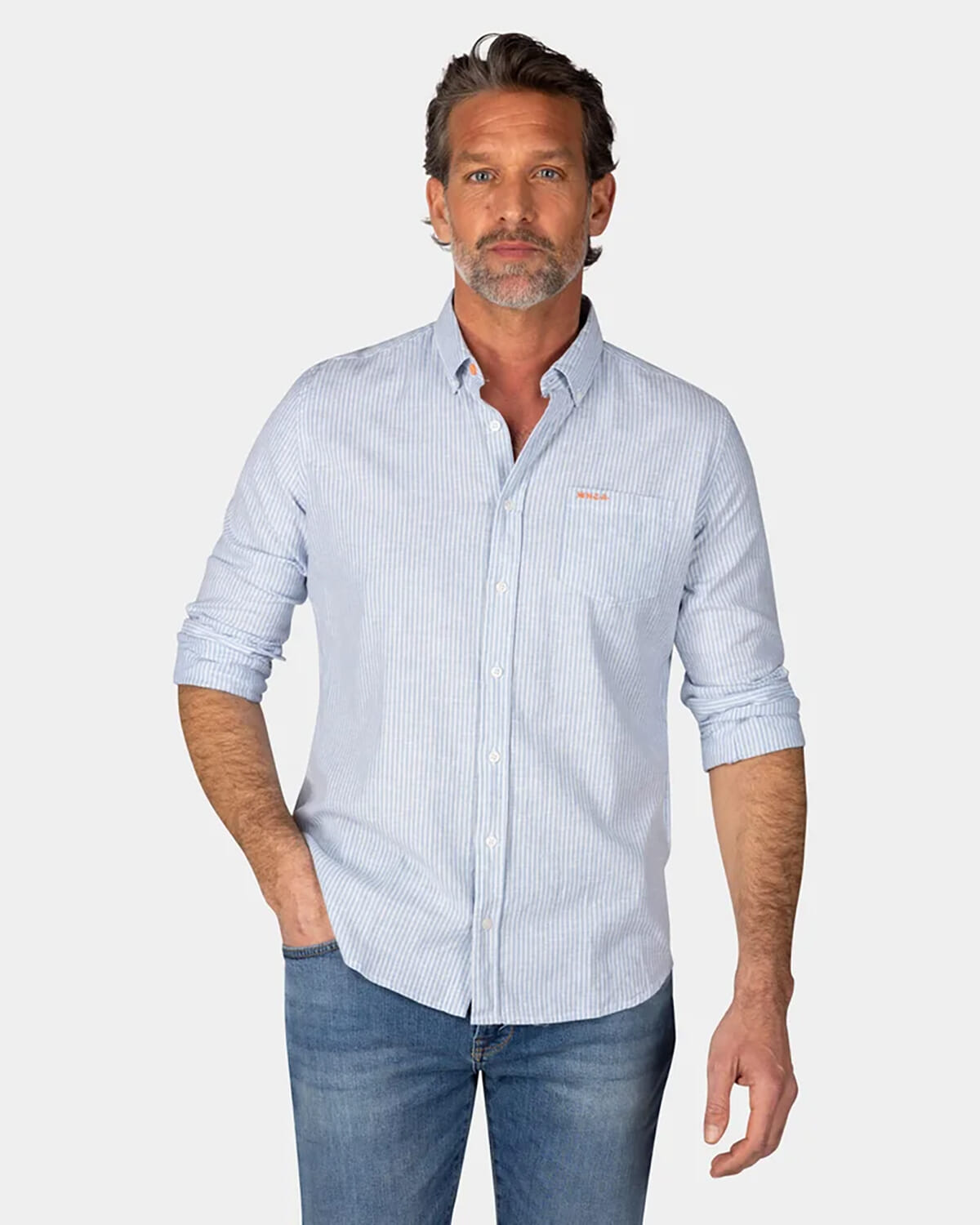 NZA Overhemd Ronan Blauw