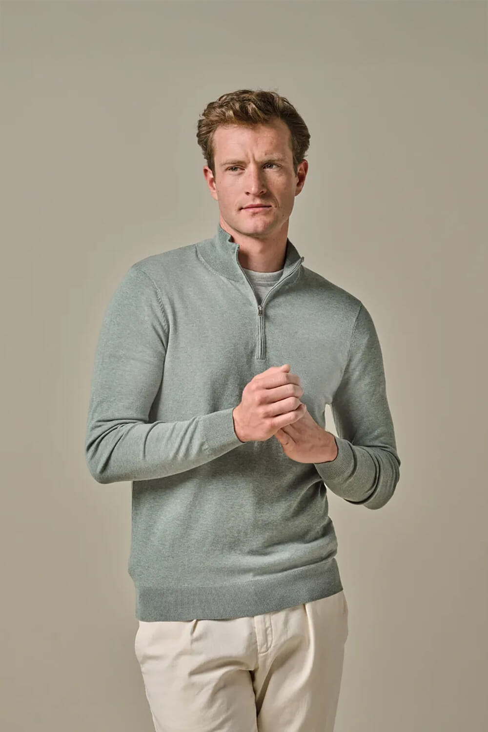 Profuomo Trui Zip Groen