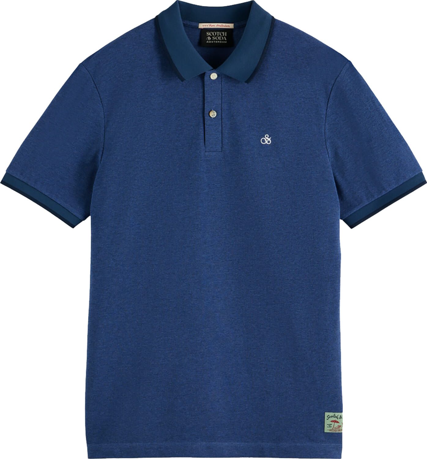 Polo Melange Blauw