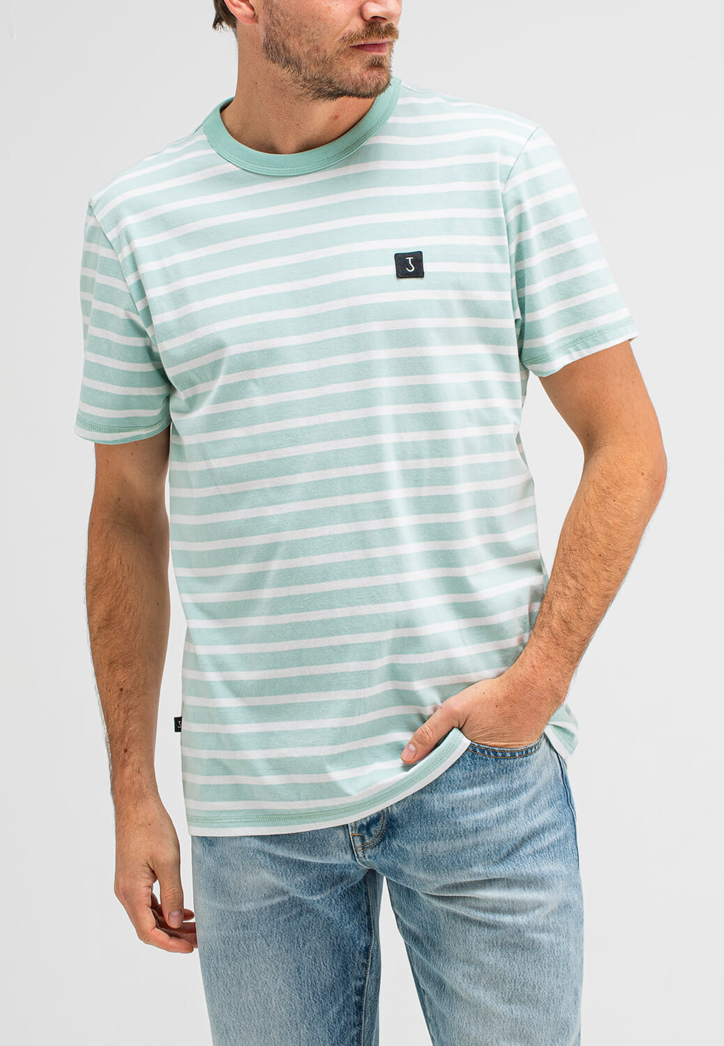 Butcher Of Blue T-shirt Classic Stripe Groen