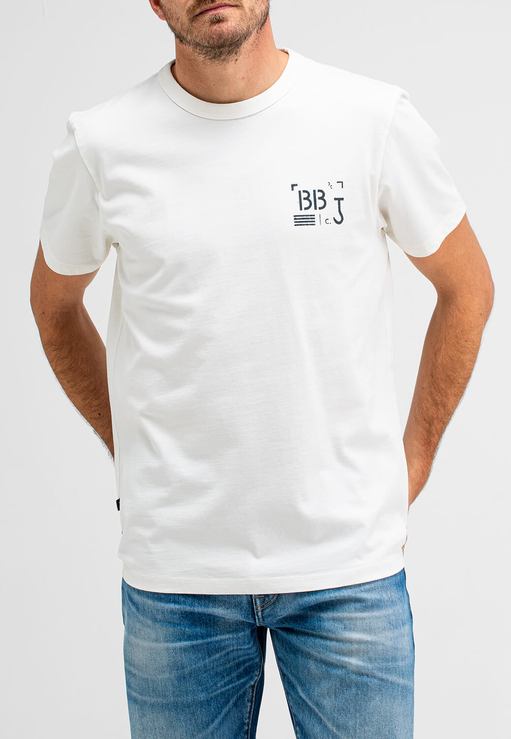 Butcher Of Blue T-shirt Stencil   Wit