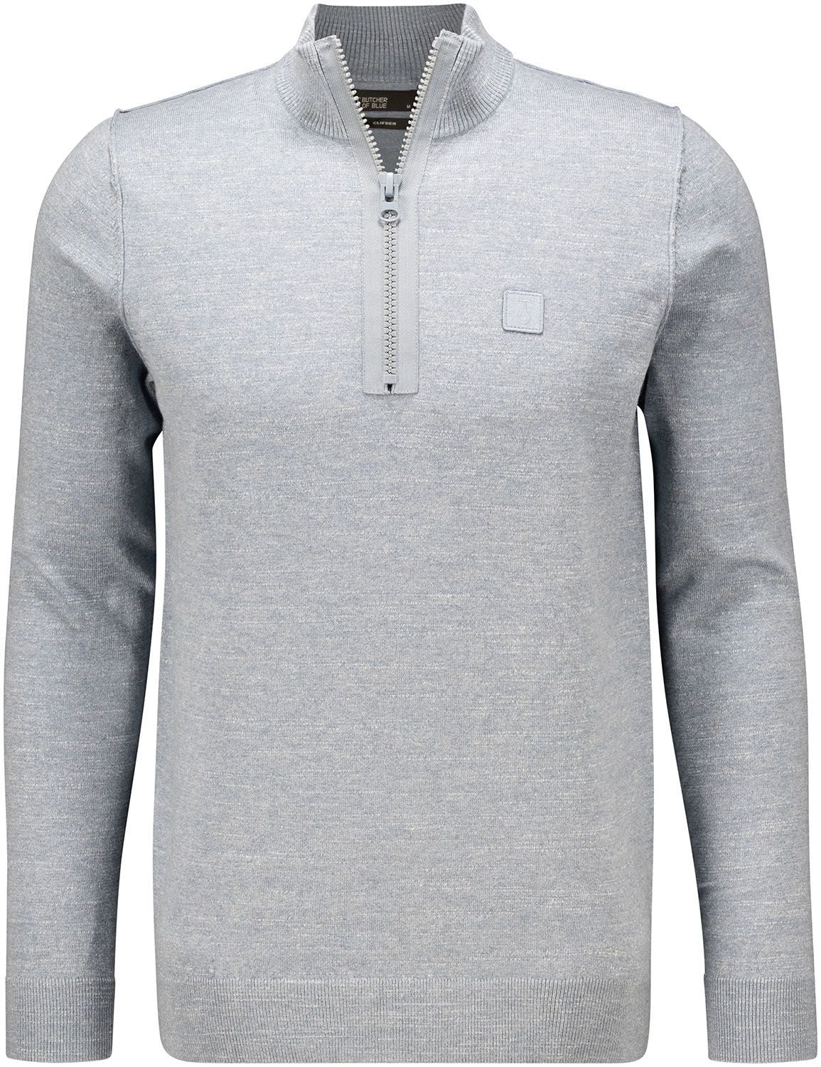 Lt Clifden Half Zip Blauw