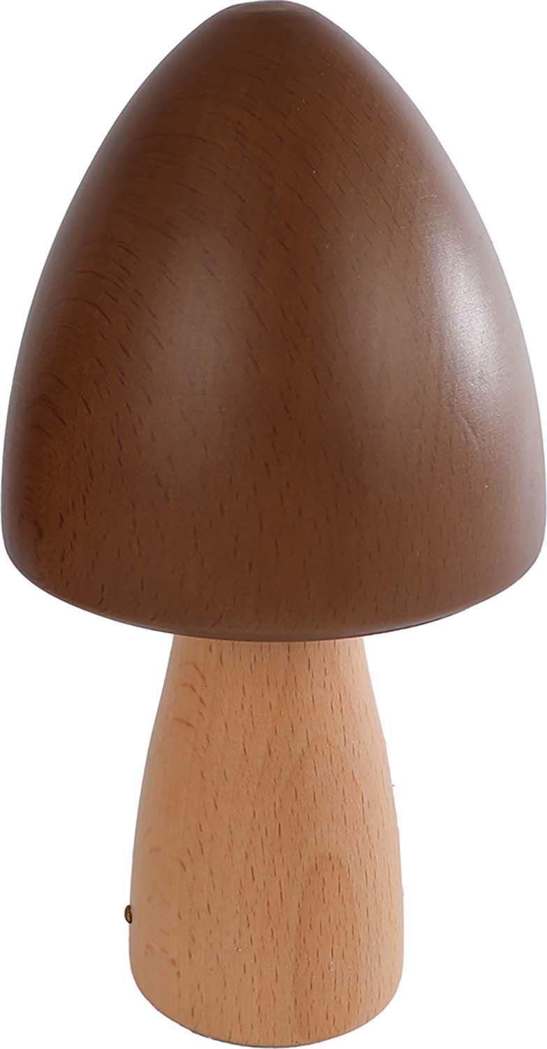 Tafellamp "Mushroom' oplaadbaar beige/bruin a2 hou Bruin