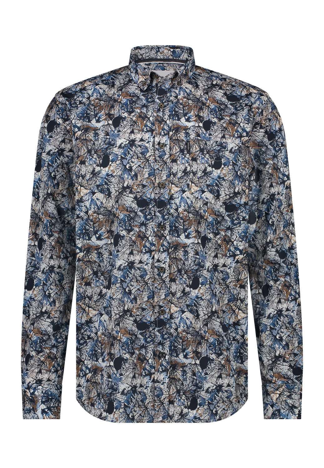 State Of Art Overhemd Print Popli Blauw