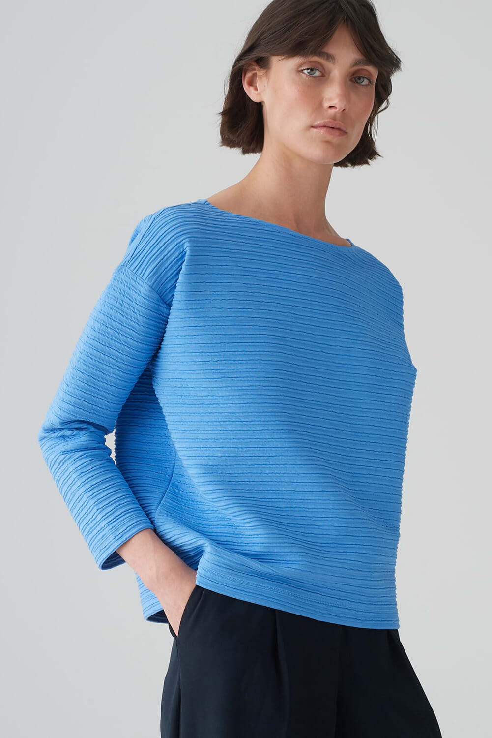 Opus Sweater Gottoman Blauw