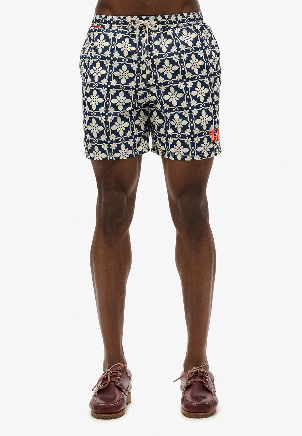 Superdry Zwemshort Tile Print Blauw