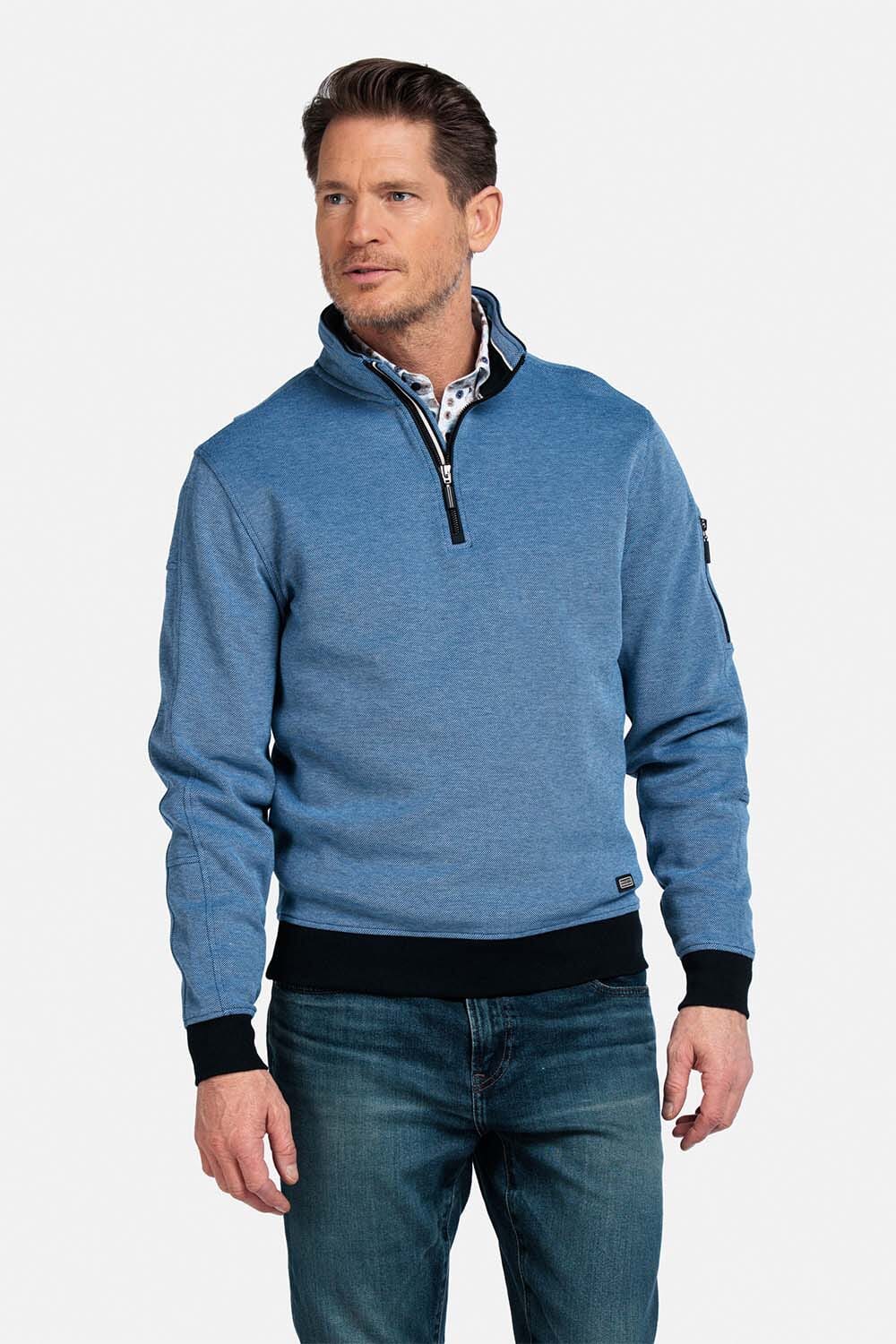 Baileys Sweater Zip Blauw