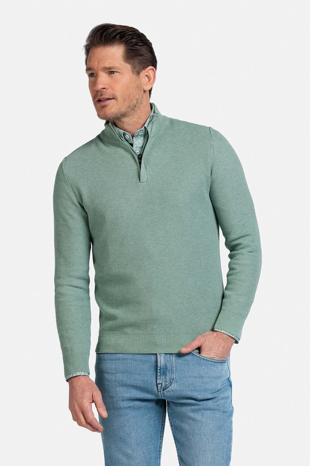 Baileys Pullover Zip Groen