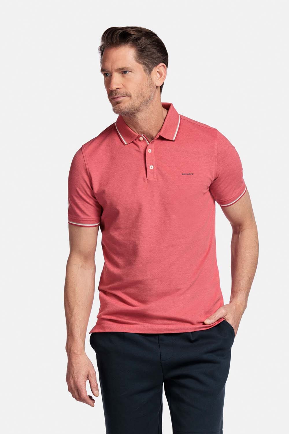 Baileys Poloshirt 2-tone Oxford Oranje