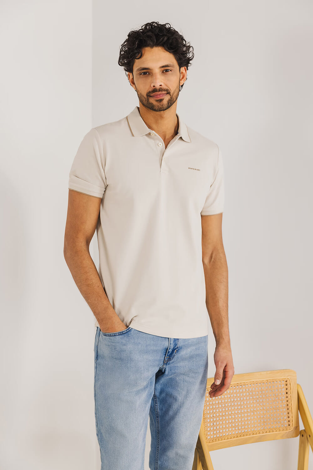 State Of Art Poloshirt Wit