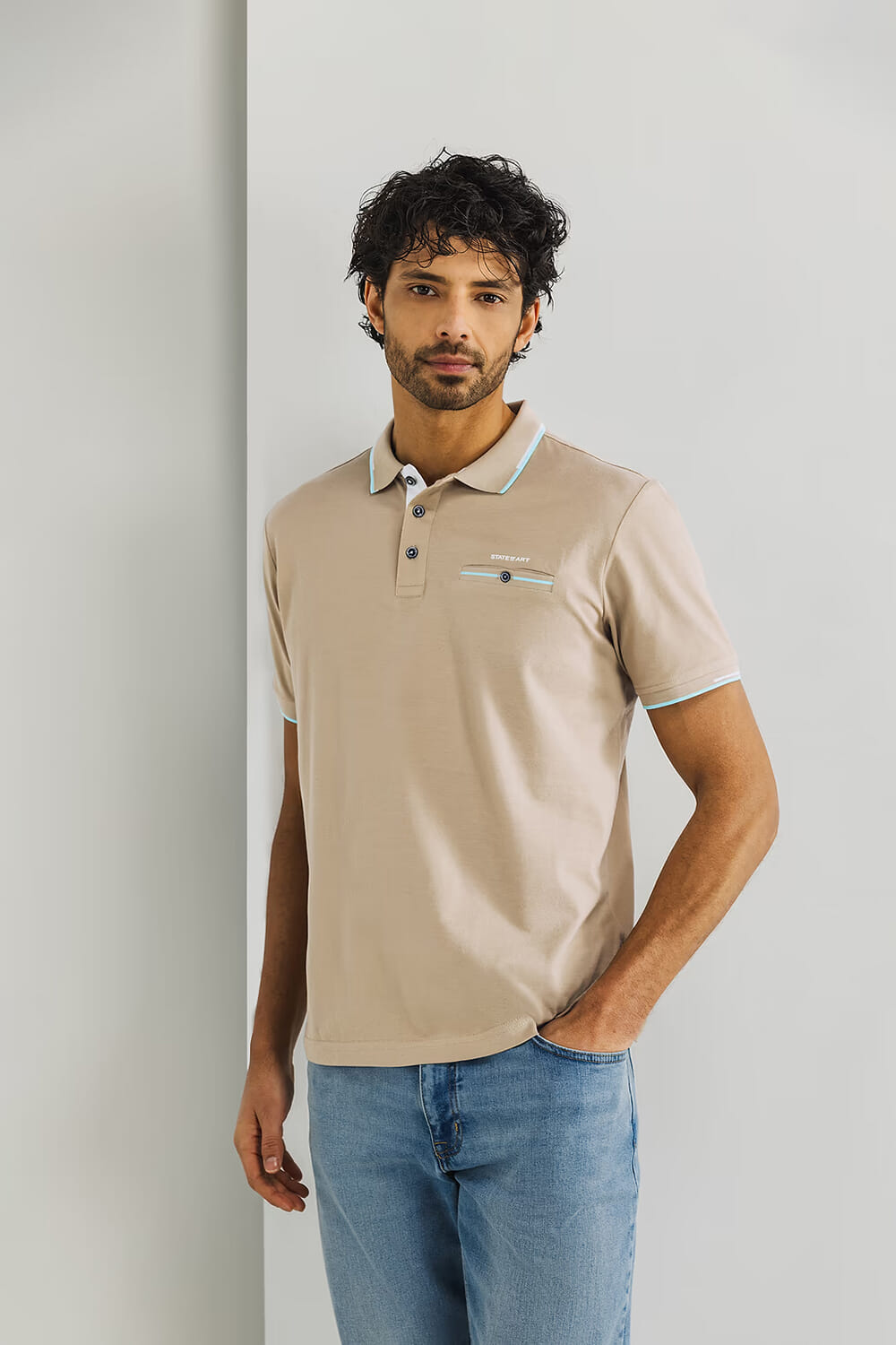 State Of Art Poloshirt Beige