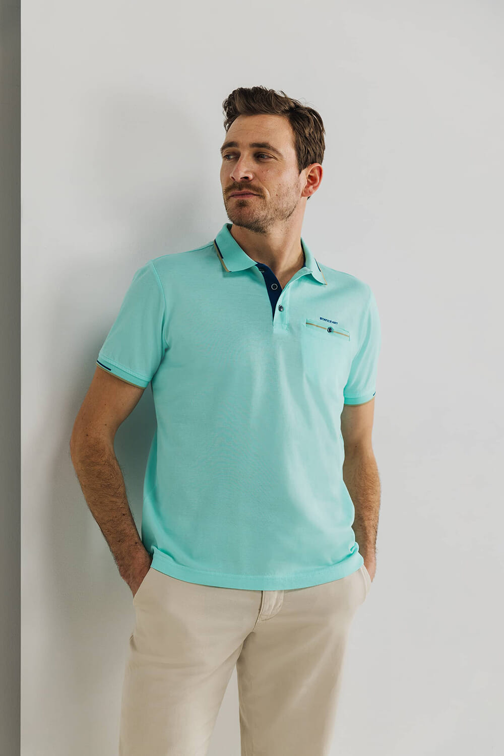 State Of Art Poloshirt Blauw