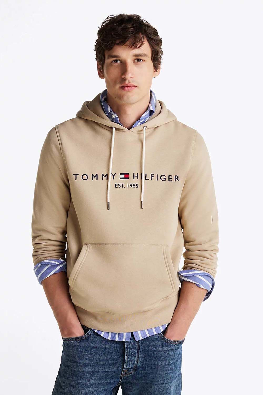Tommy Hilfiger Sweater Tommy Logo Beige