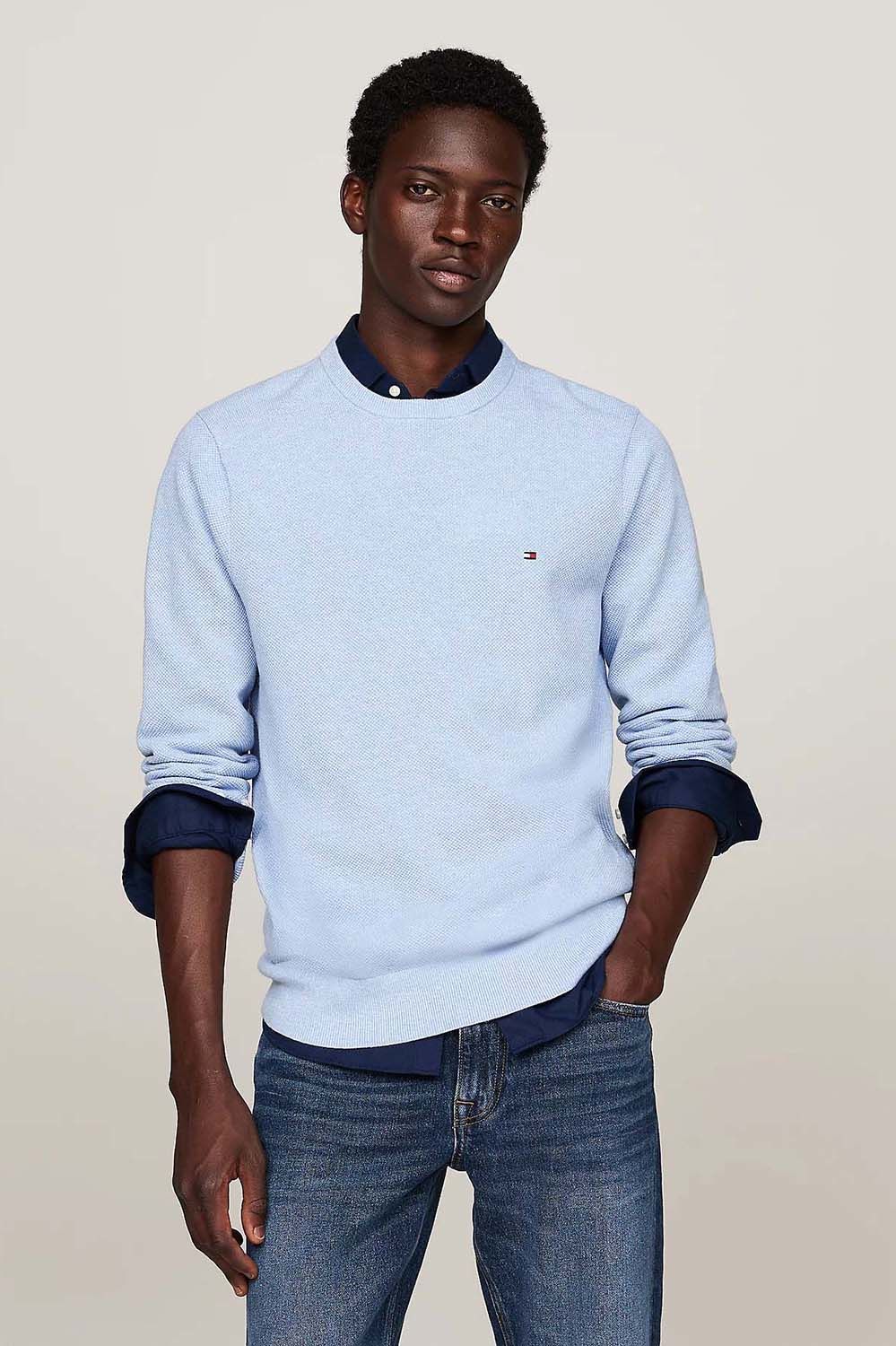 Tommy Hilfiger Trui Essential Structure Crew Blauw
