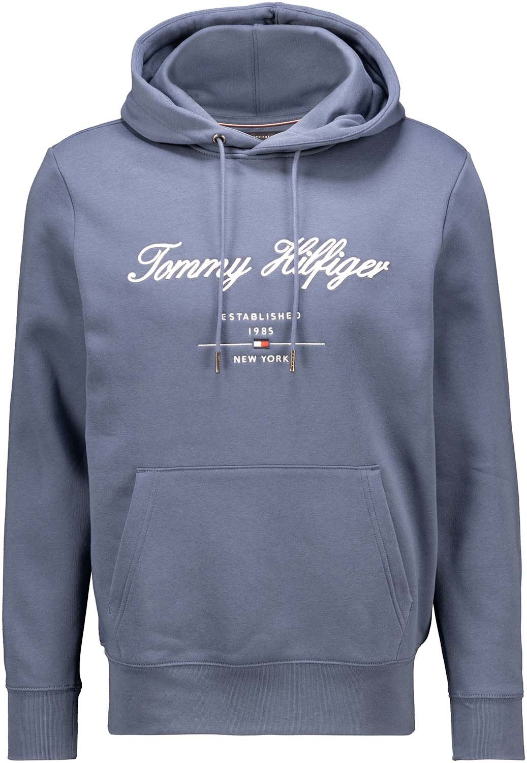 Tommy Hilfiger Hoodie Script Tommy Logo Blauw