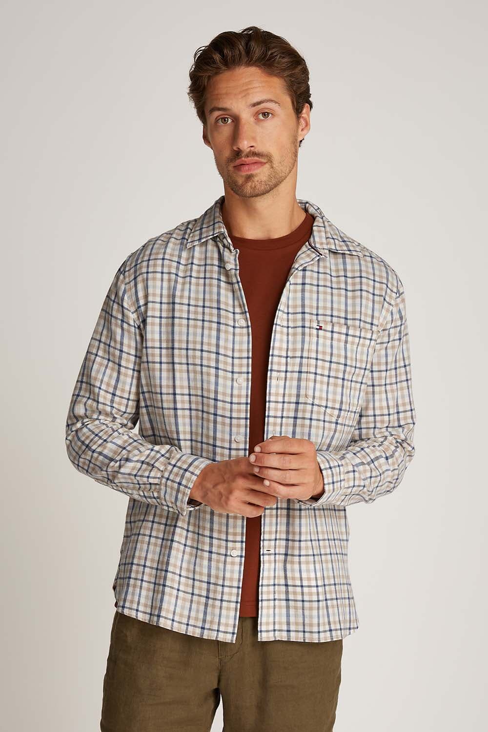 Tommy Hilfiger Overhemd Gingham Beige