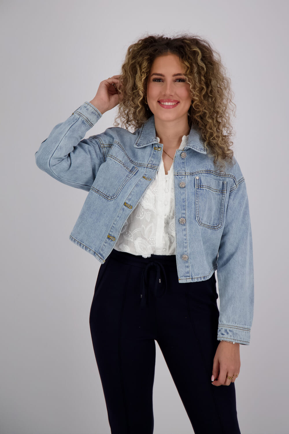 Esqualo Spijkerjas Blauw