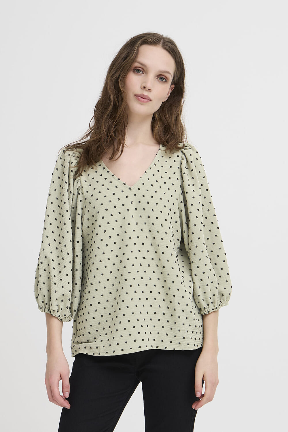 Ichi Blouse Zabby  Groen