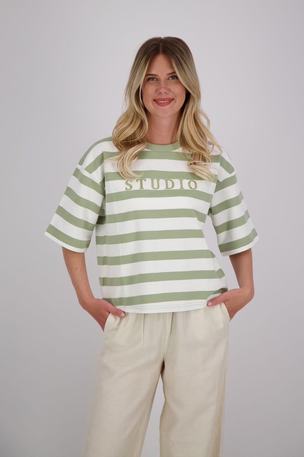 Ichi T-shirt Ocie Groen
