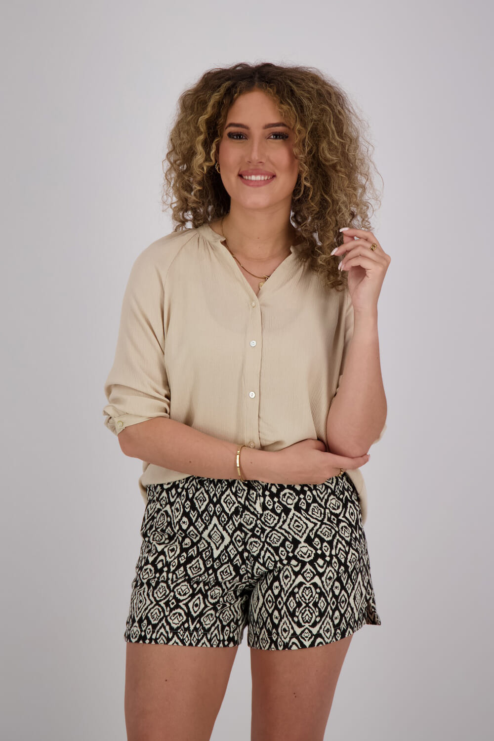 Ichi Blouse Marrakesh Beige
