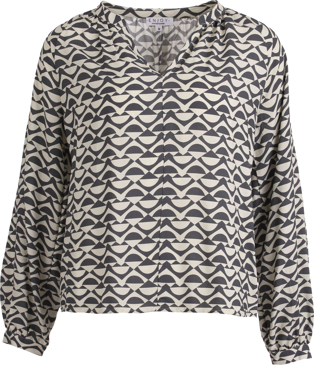 Enjoy Blouse grafische print Grijs