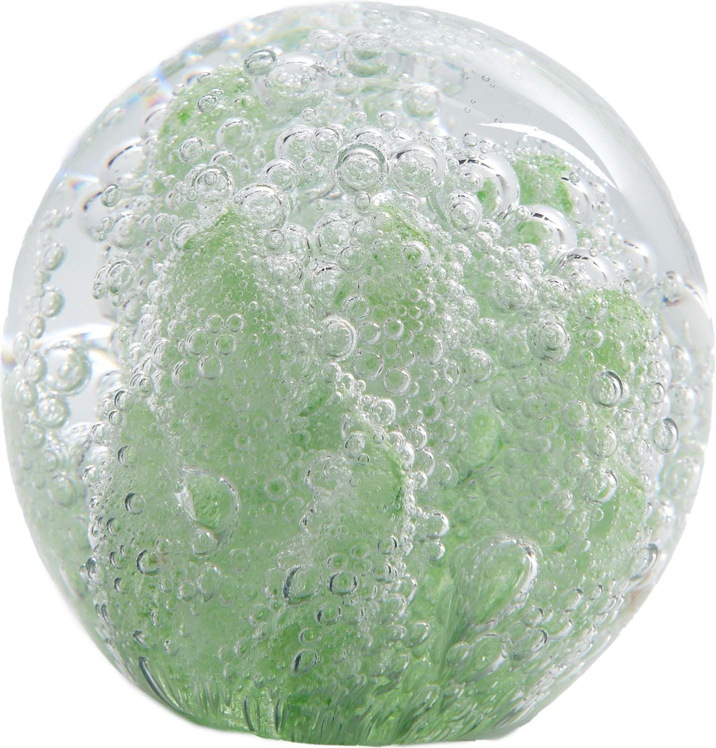 Bomont Collection Ornament Ø8x8 cm CORAL glass green Groen