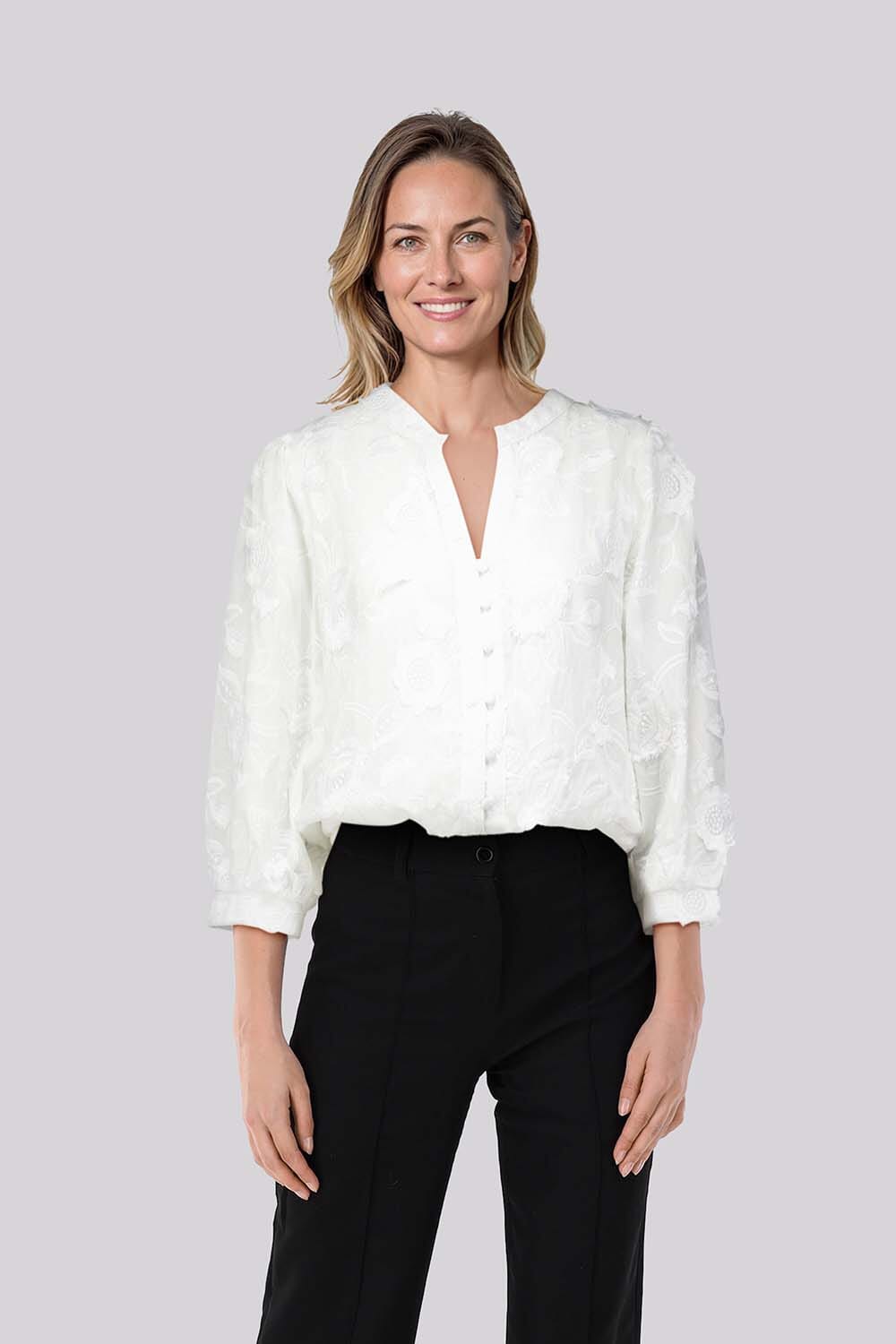 Smashed Lemon Blouse  Wit