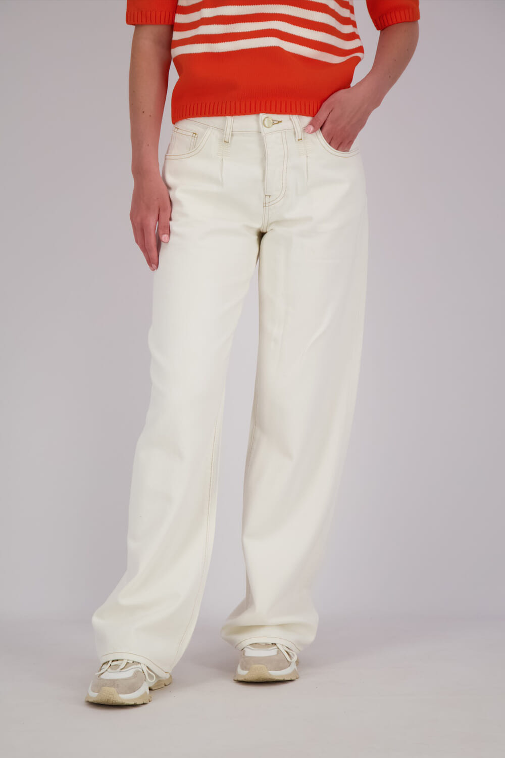 Fabienne Chapot Jeans Lucy Wide Leg  Wit