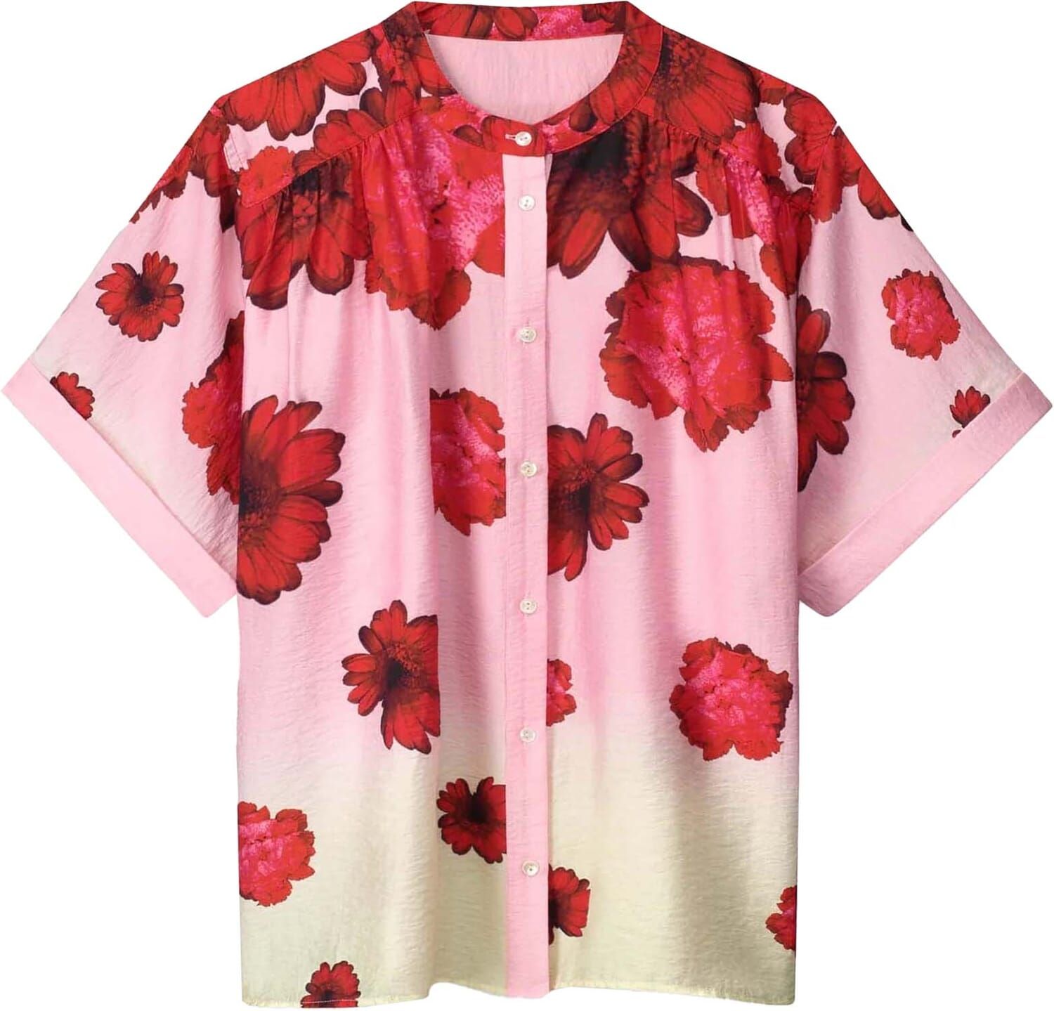 Blouse Flower Roze