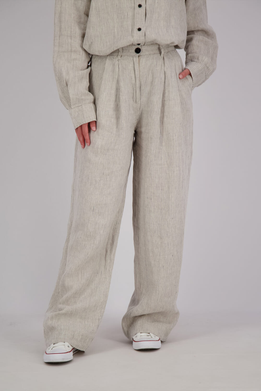 With Black Pantalon Willow Beige