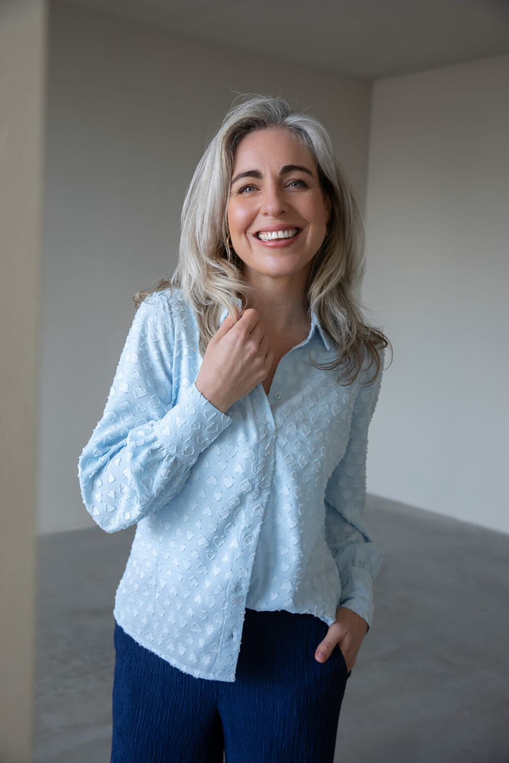 Vive La Femme Blouse Ellen Blauw
