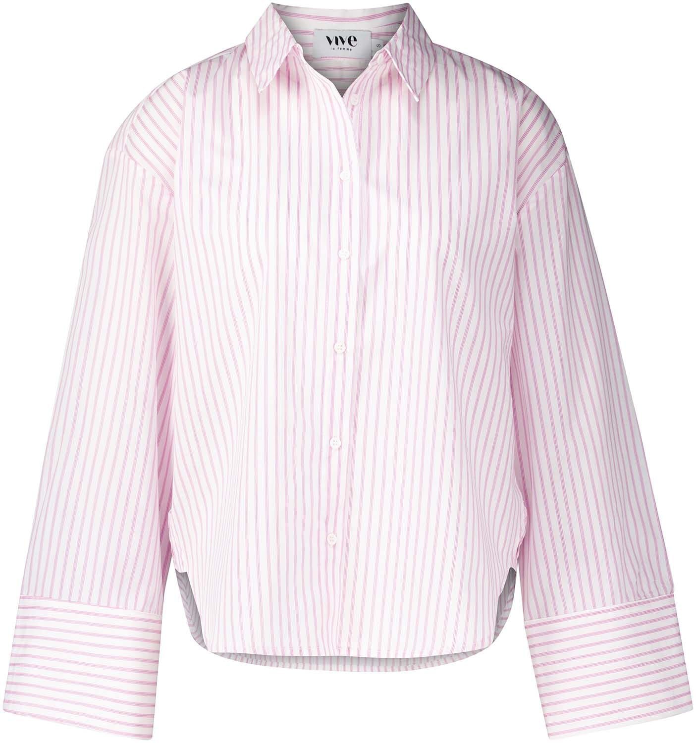 Blouse Stripes Roze