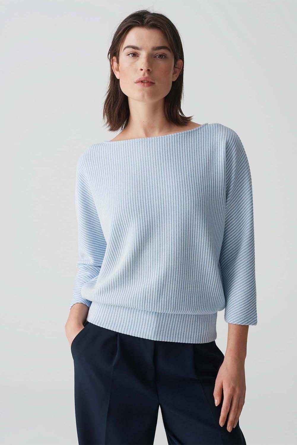 Opus Sweater Geipen Blauw