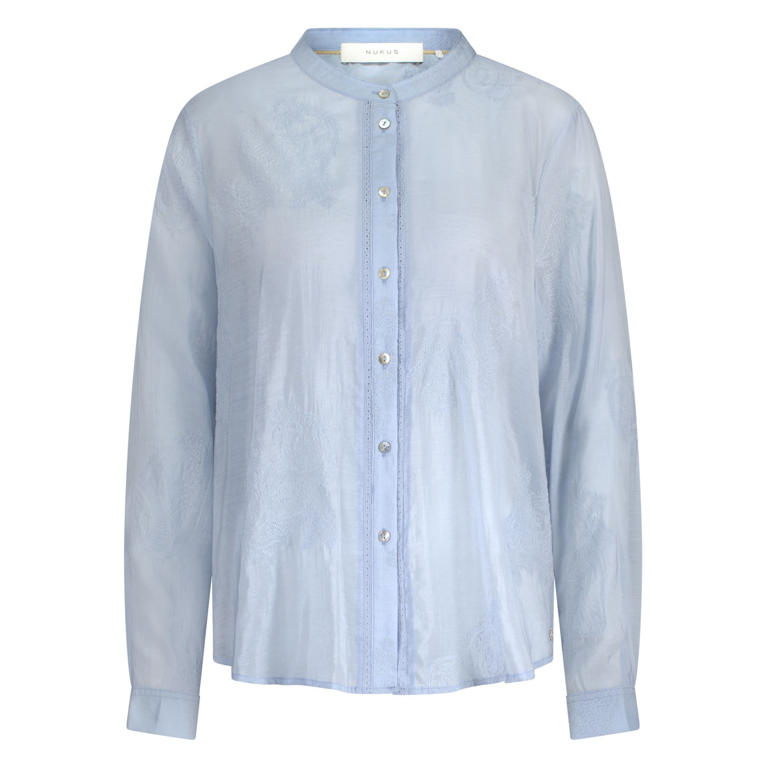 Nukus Blouse Rosan Embroidery Blauw