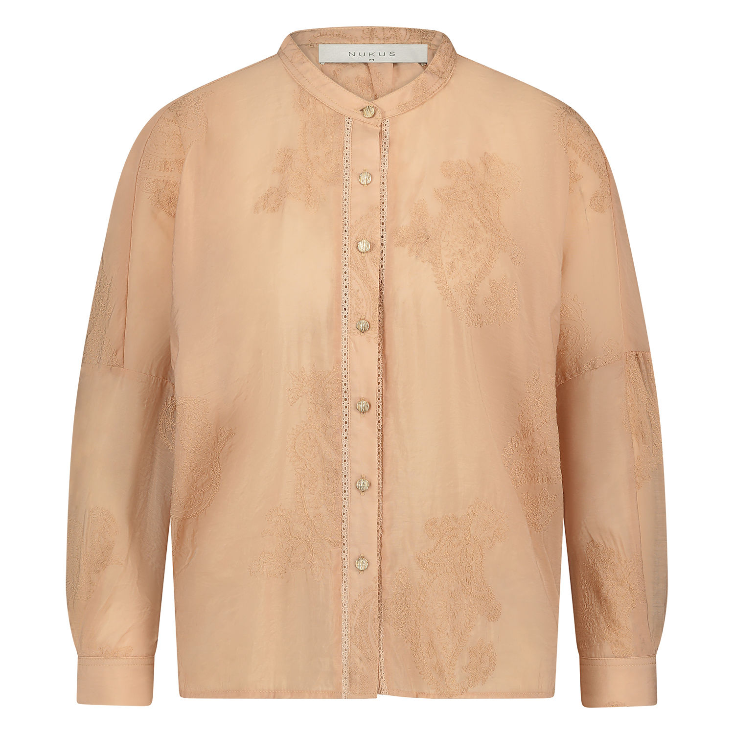 Nukus Blouse Rosan Embroidery Roze