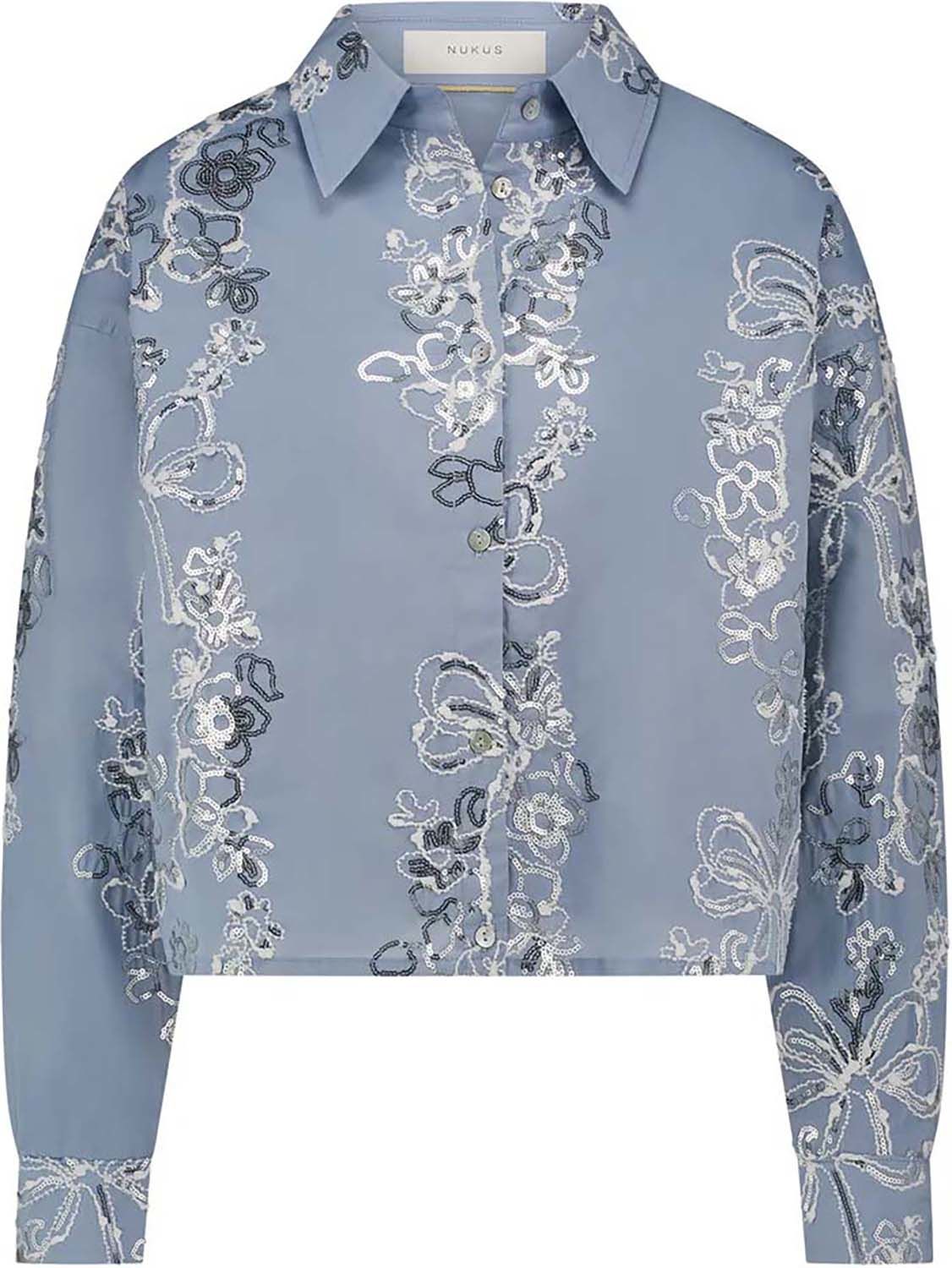 Nukus Blouse Tessa Paillet Blauw