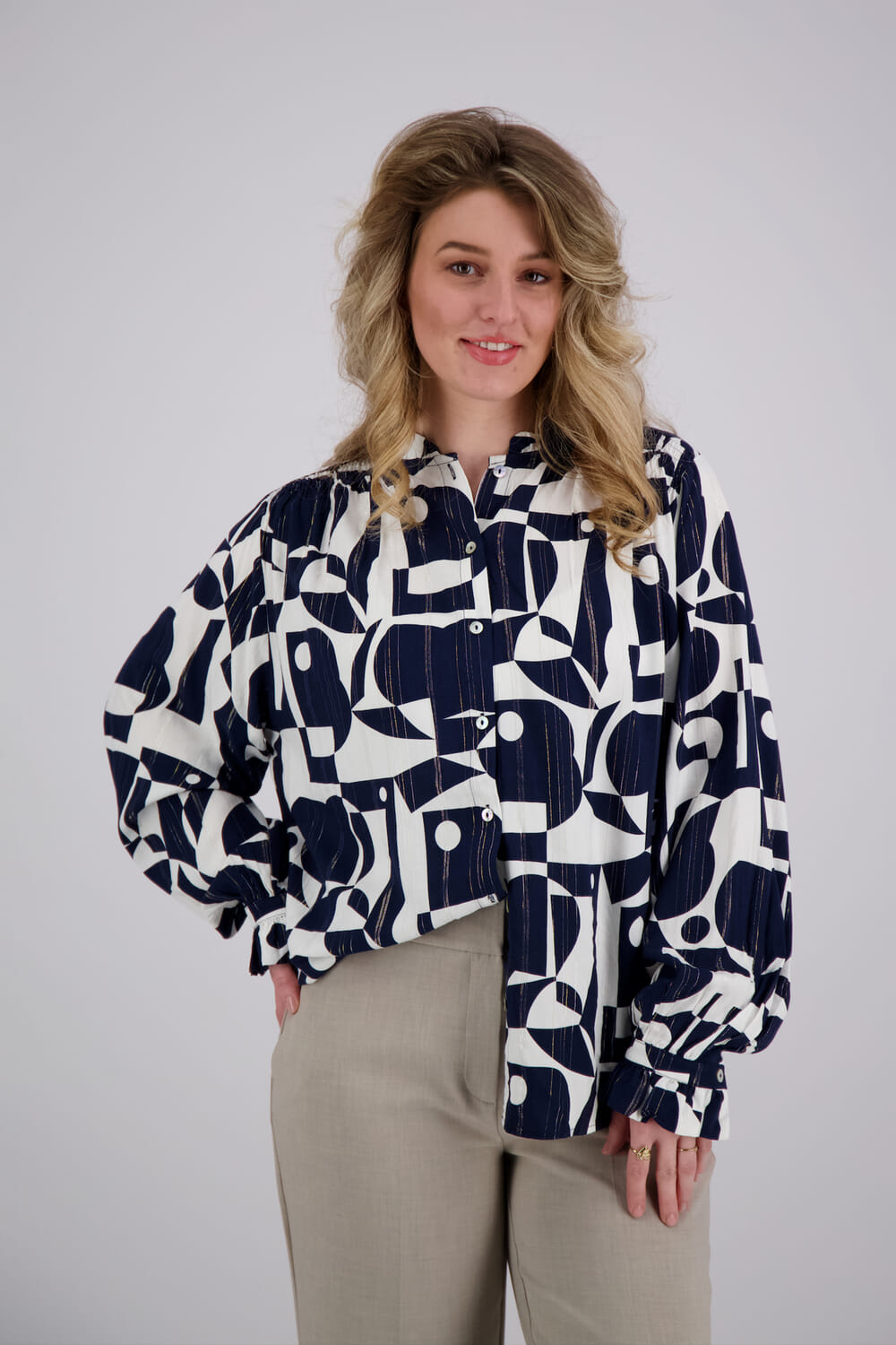 Nukus Blouse Jenna  Blauw