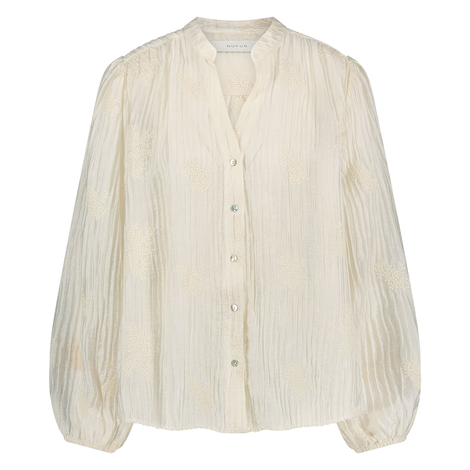 Nukus Blouse Daan Embroidery Wit