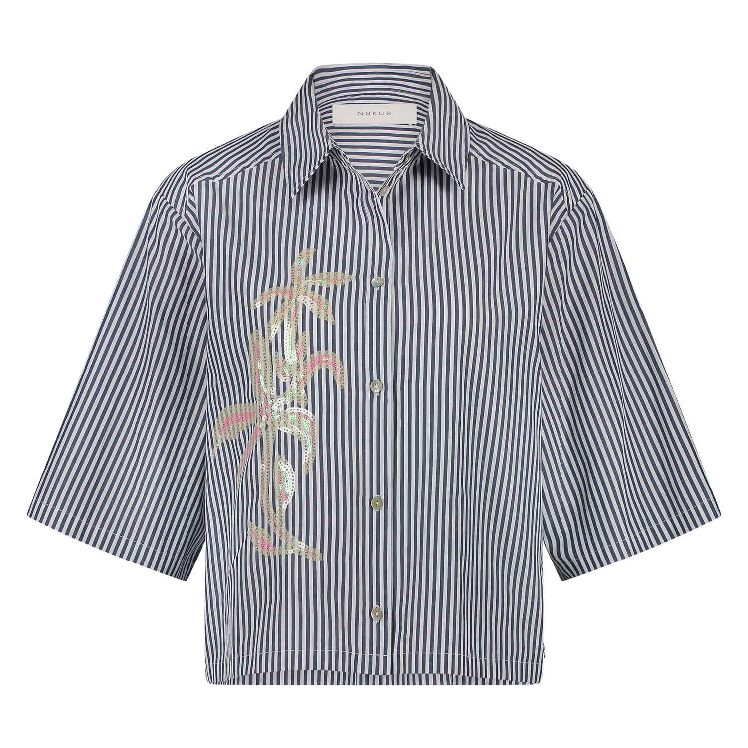Nukus Blouse Isa Stripe Blauw