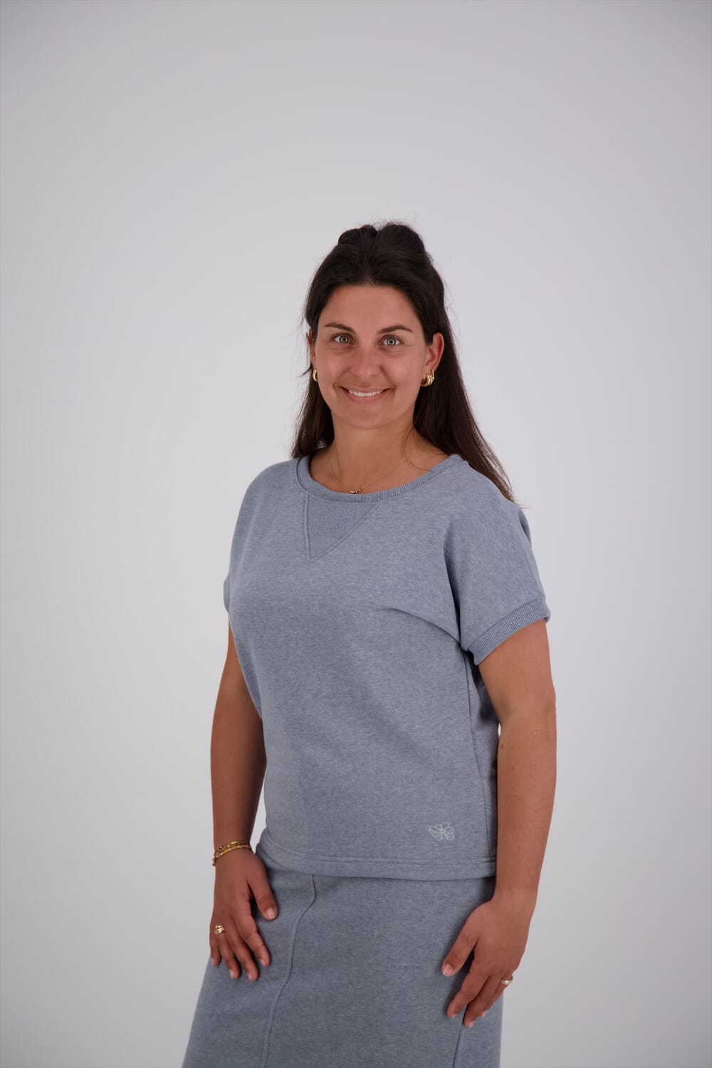 Vive La Femme Top Sweat Blauw