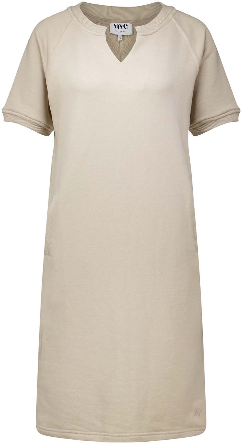 Vive La Femme Jurk Sweat Beige