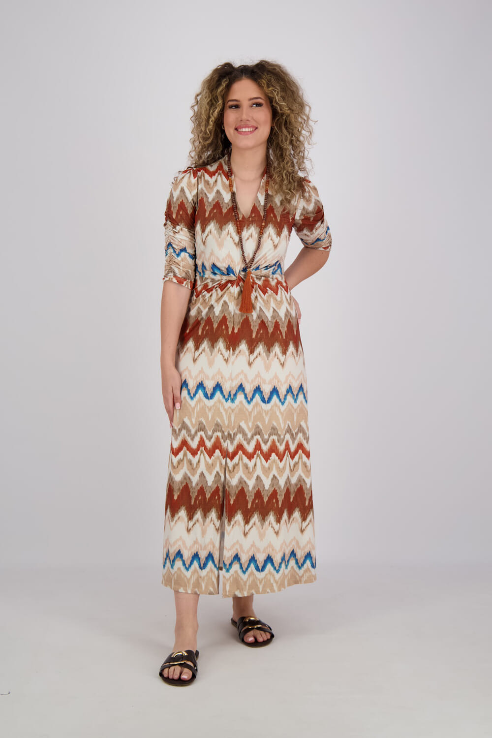 K Design Jurk met Design en ketting Multi