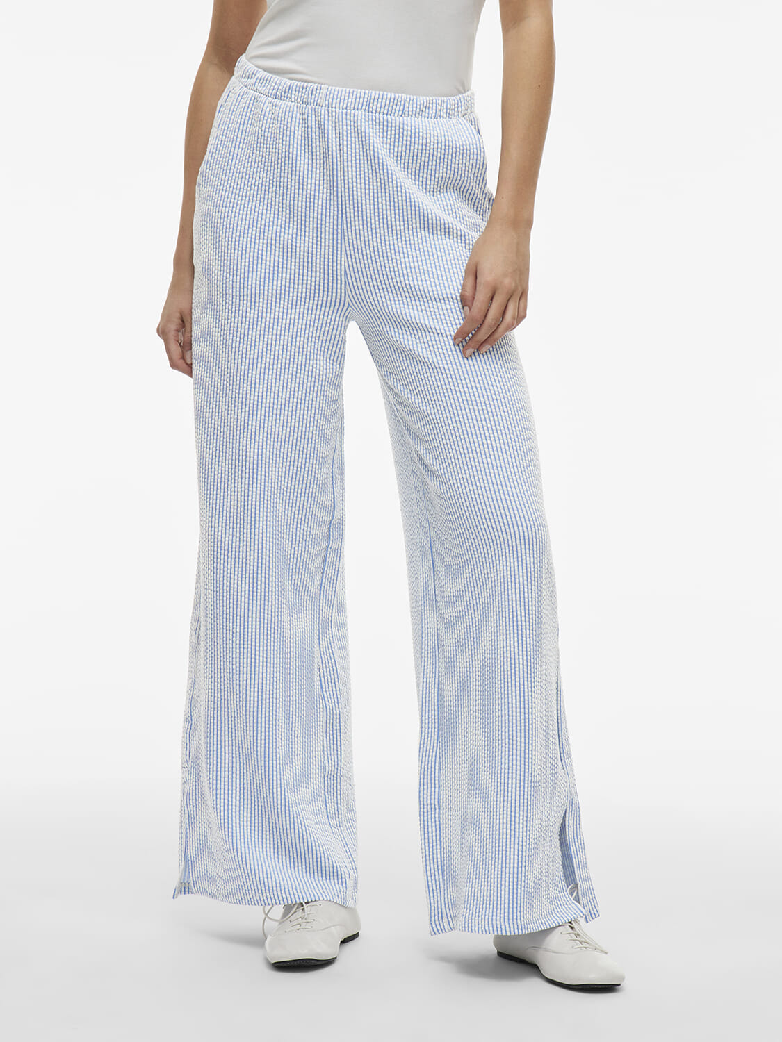 Vila Broek Striplo Beige