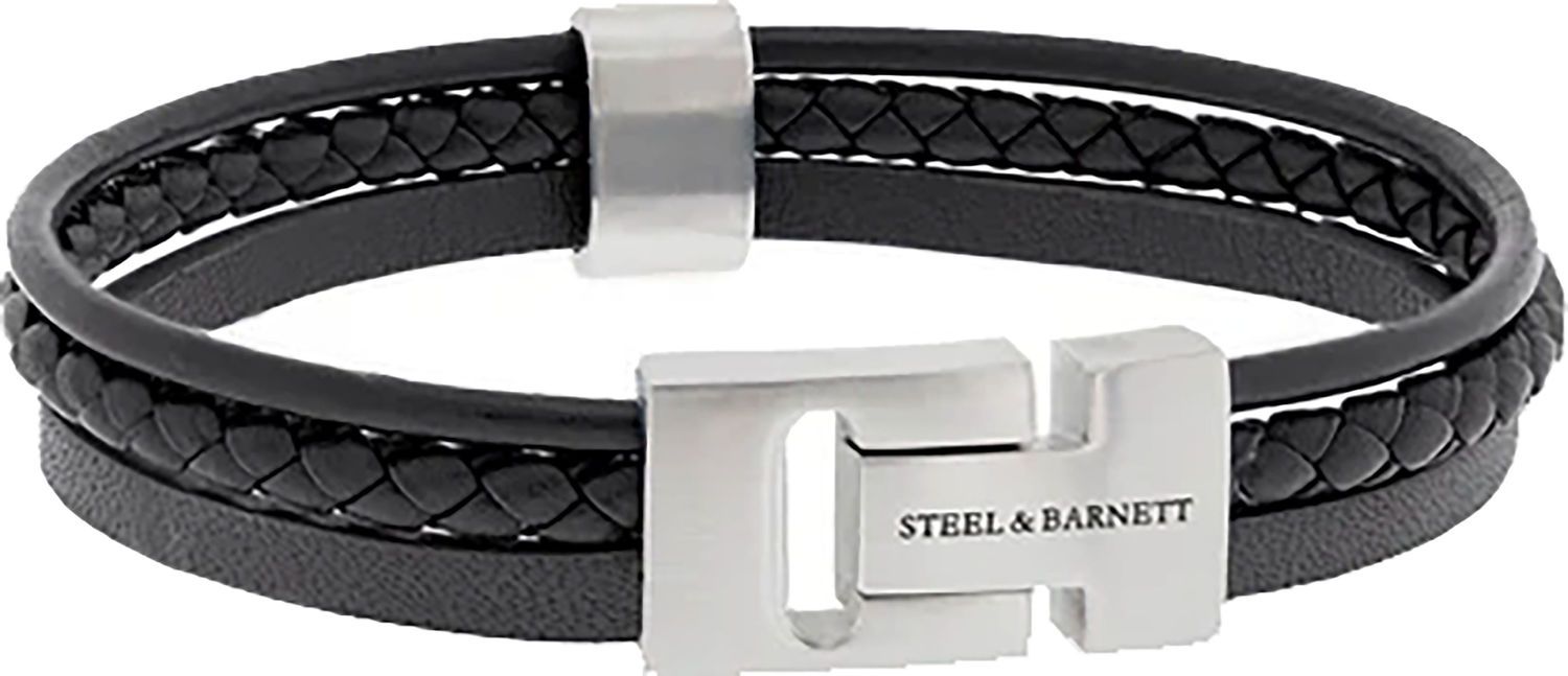 Leather Bracelet Casual Cole Zwart