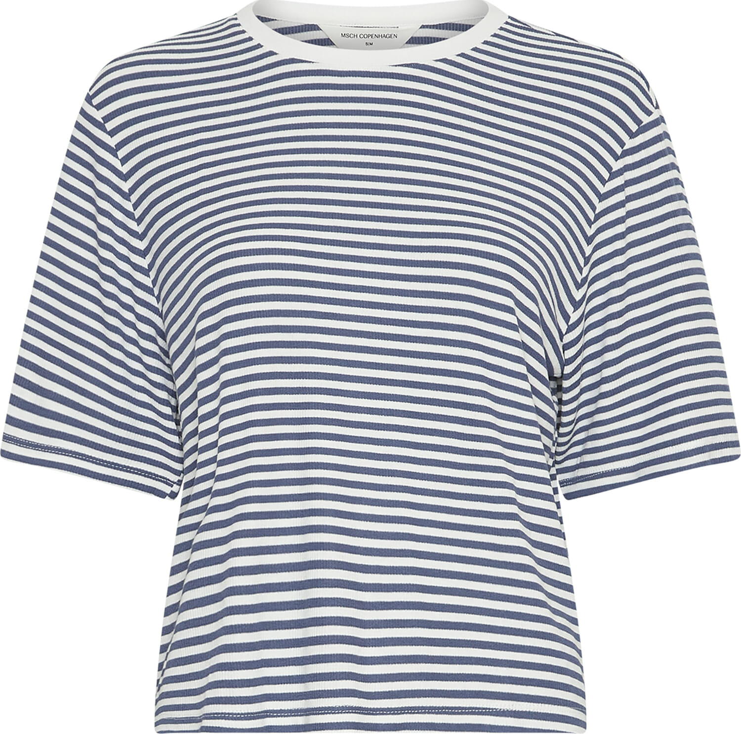 MSCH Copenhagen T-shirt Jana Streep Blauw